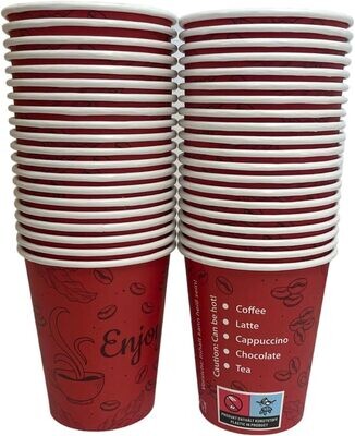 Enjoy Premium Einweg Kaffeebecher | 200ml - 8oz | 280g | Stark Coffee Kaffee to go Becher aus Hartpapier | Pappbecher Einwegbecher