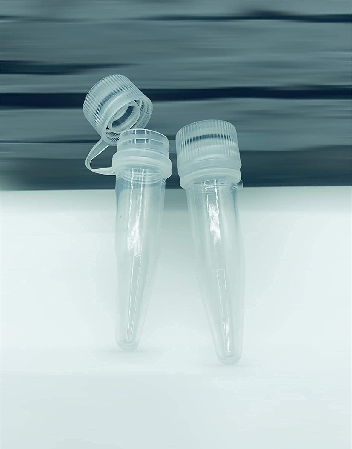 Reaktionsgefäße mit Schraubverschluss | Kunststoff | Zentrifugenröhrchen | 1,5 ml Durchsichtig | Leere Tube Kapseln | Stoffkapseln, Labor (500er pack)