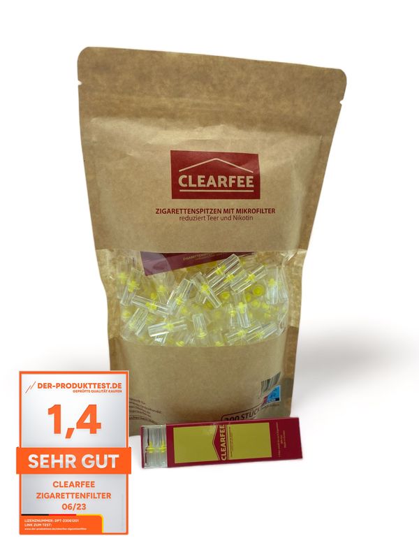 Clearfee 300er pack Zigarettenfilter inkl. 1x Transportbox