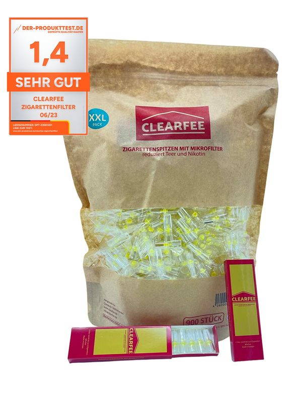Clearfee 900er pack Zigarettenfilter inkl. 2x Transportbox
