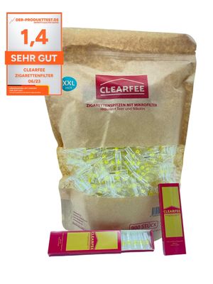 Clearfee 900er pack Zigarettenfilter inkl. 2x Transportbox