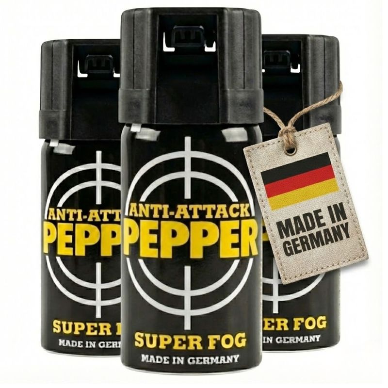 Anti-Attack Super fog Pfefferspray Tierabwehr, 40 ml, Made in Germany, 3er pack