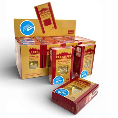 Clearfee 600 Stück (20x30er Päckchen) Zigarettenfilter, Wiederverwendbar