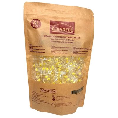 Clearfee 300er pack Zigarettenfilter inkl. 1x Transportbox, Wiederverwendbar