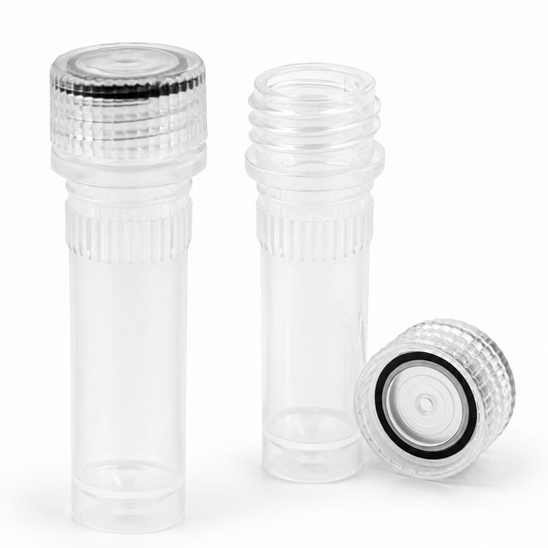 500x 1ml Reaktionsgefäße mit Schraubverschluss, Kunststoff, Zentrifugenröhrchen Durchsichtig, Leer Tube Kapseln,  Mikrozentrifugenflaschen, Stoffkapseln, Labor