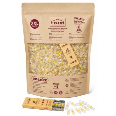 Zigarettenspitzen mit Mikrofilter 800 Stück, neue Filtergeneration inkl. 2 Reise-Etuis