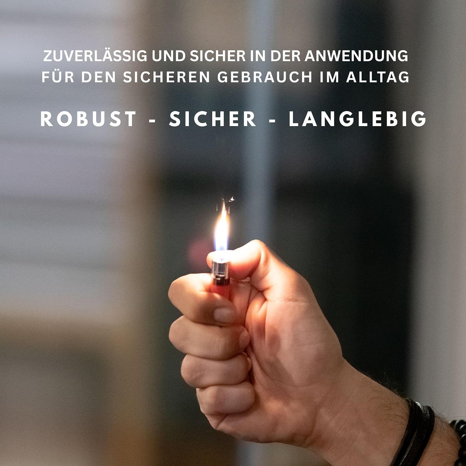 5 Stück Einwegfeuerzeuge mit Motive, Reibrad #YoBro