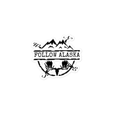 Follow Alaska Bubble-Free Stickers