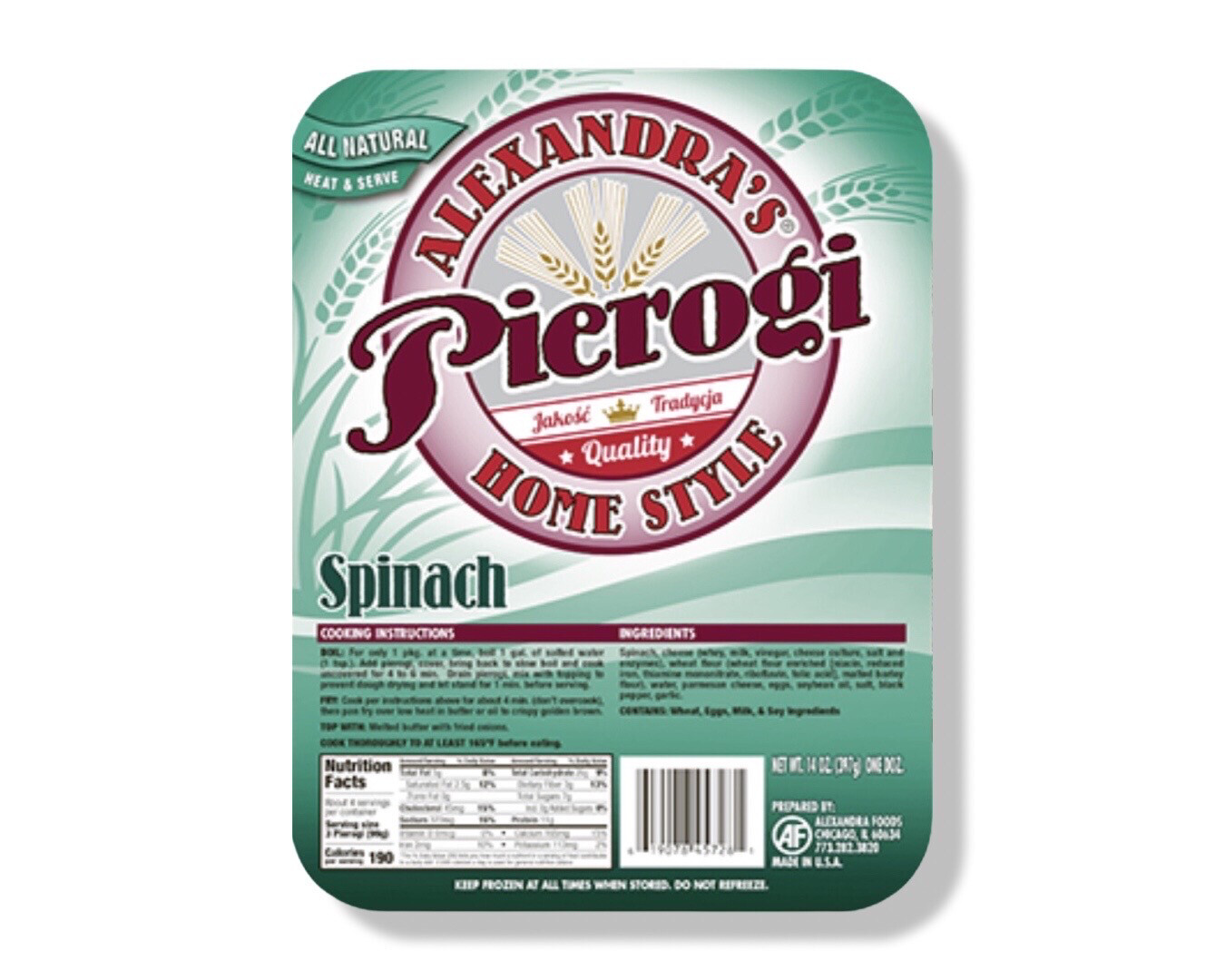 Spinach Pierogi/ Pierogi ze Szpinakiem 12pcs.