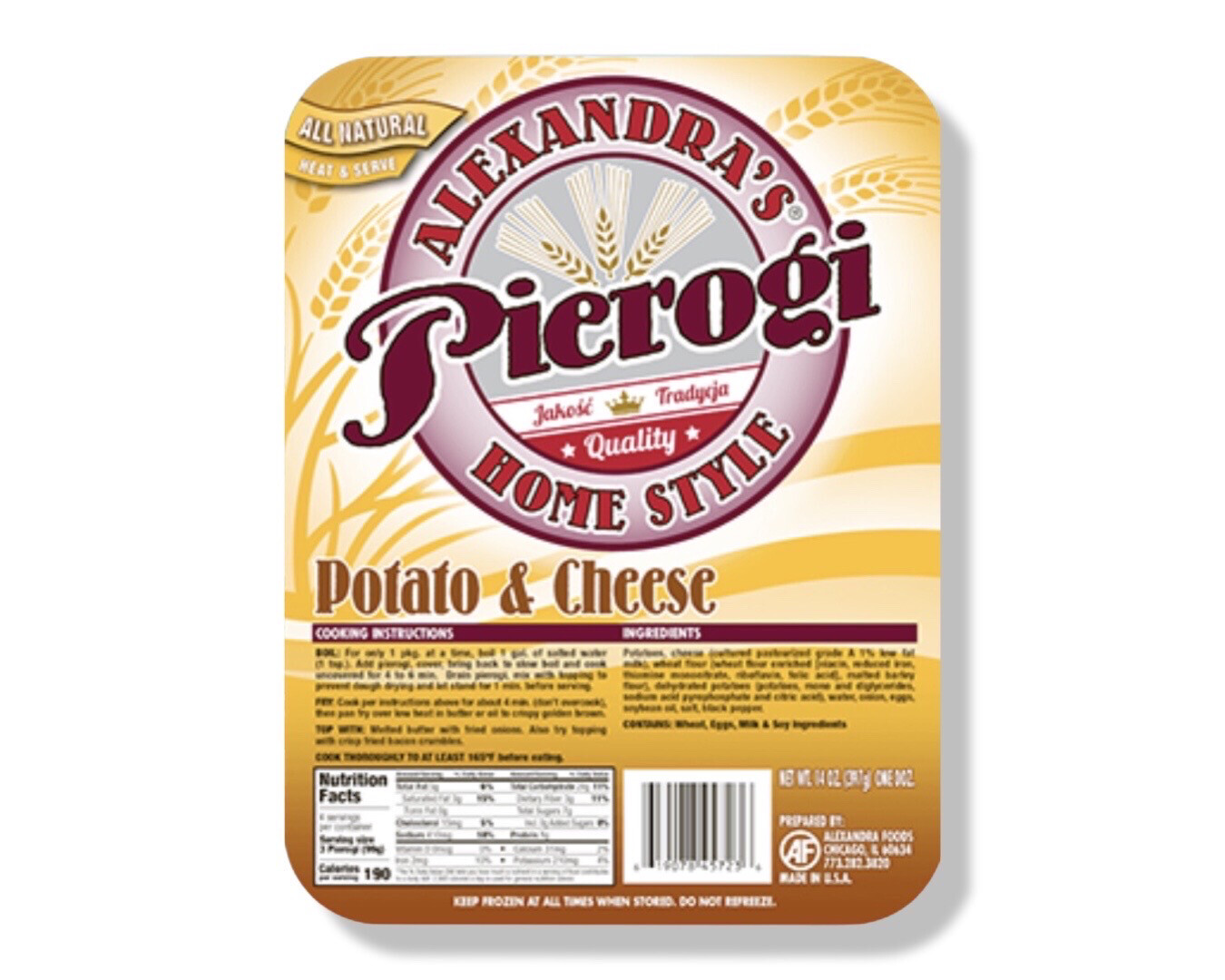 Potato &amp; Cheese Pierogi/ Ziemniak z Serem 12pcs.