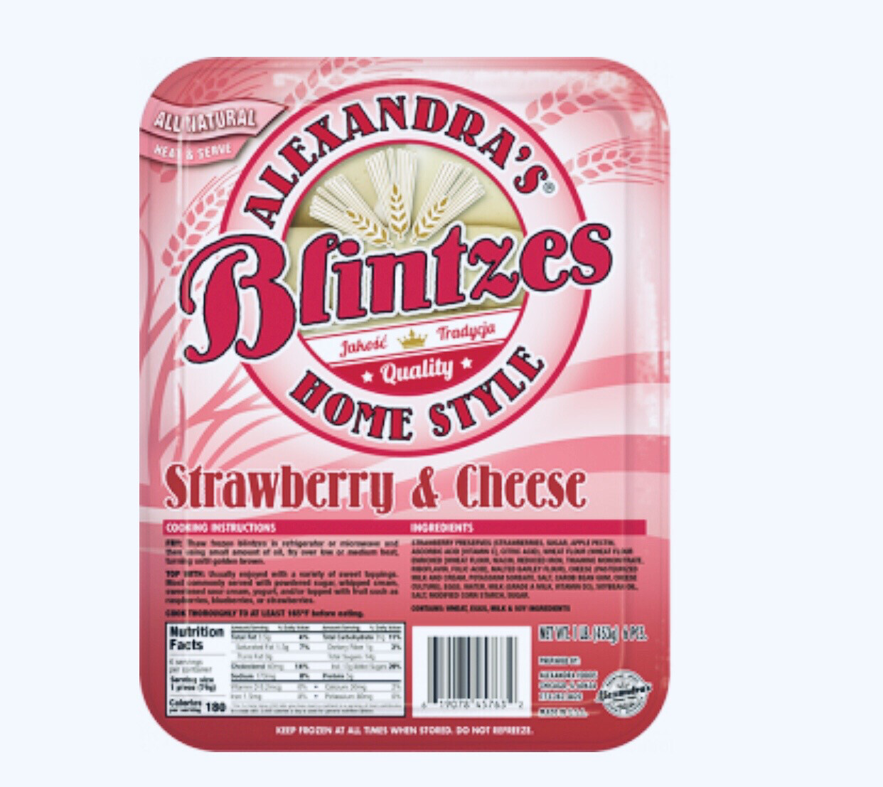 Sweet Cheese with Strawberry Blintzes/ Nalesniki 6pcs.