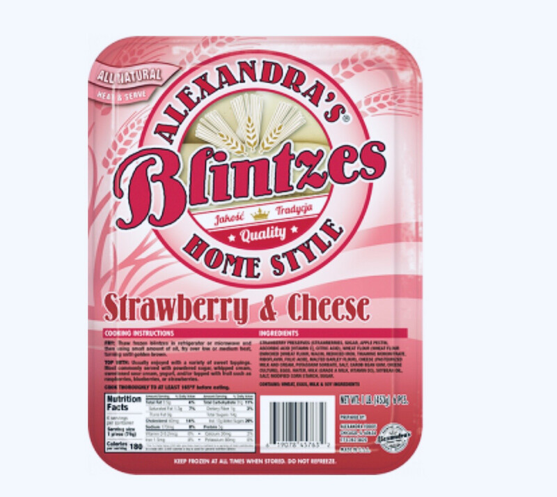 Sweet Cheese with Strawberry Blintzes/ Nalesniki 6pcs.