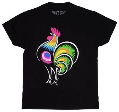 Men’s Black T Shirt/ Rooster