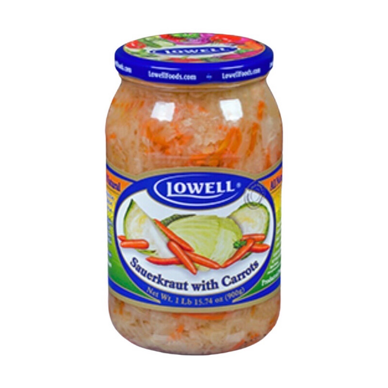 Sauerkraut with Carrots 880g “Lowell”/ Kapusta z marchwia