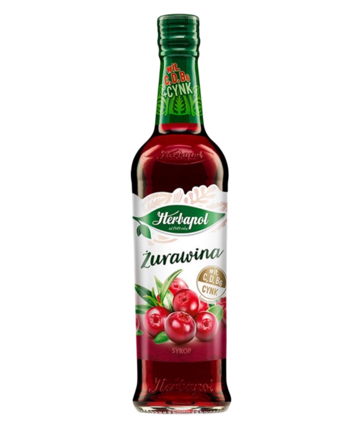 Cranberry Syrup / Syrop Zurawinowy &quot;HERBAPOL&quot; 420ml