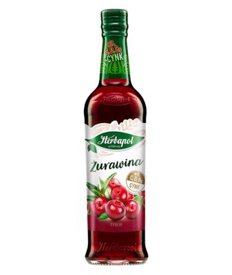 Cranberry Syrup / Syrop Zurawinowy &quot;HERBAPOL&quot; 420ml
