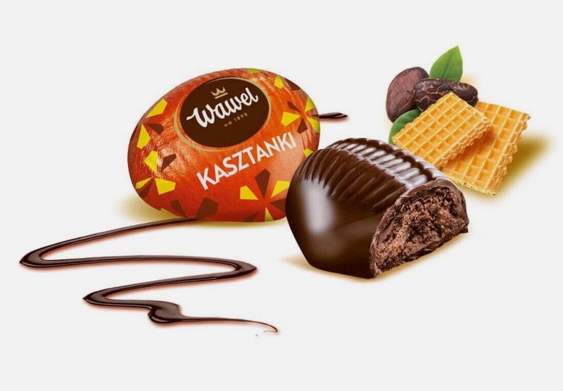 Kasztanki “Wawel” Chocolates 330g./ Kasztanki Kakaowe z Wafelkami ( na wagę )
