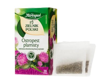 OSTROPEST PLAMISTY Mary Thistle Tea ZIELNIK POLSKI 2gx20 &#39;&#39;HERBAPOL&#39;&#39;