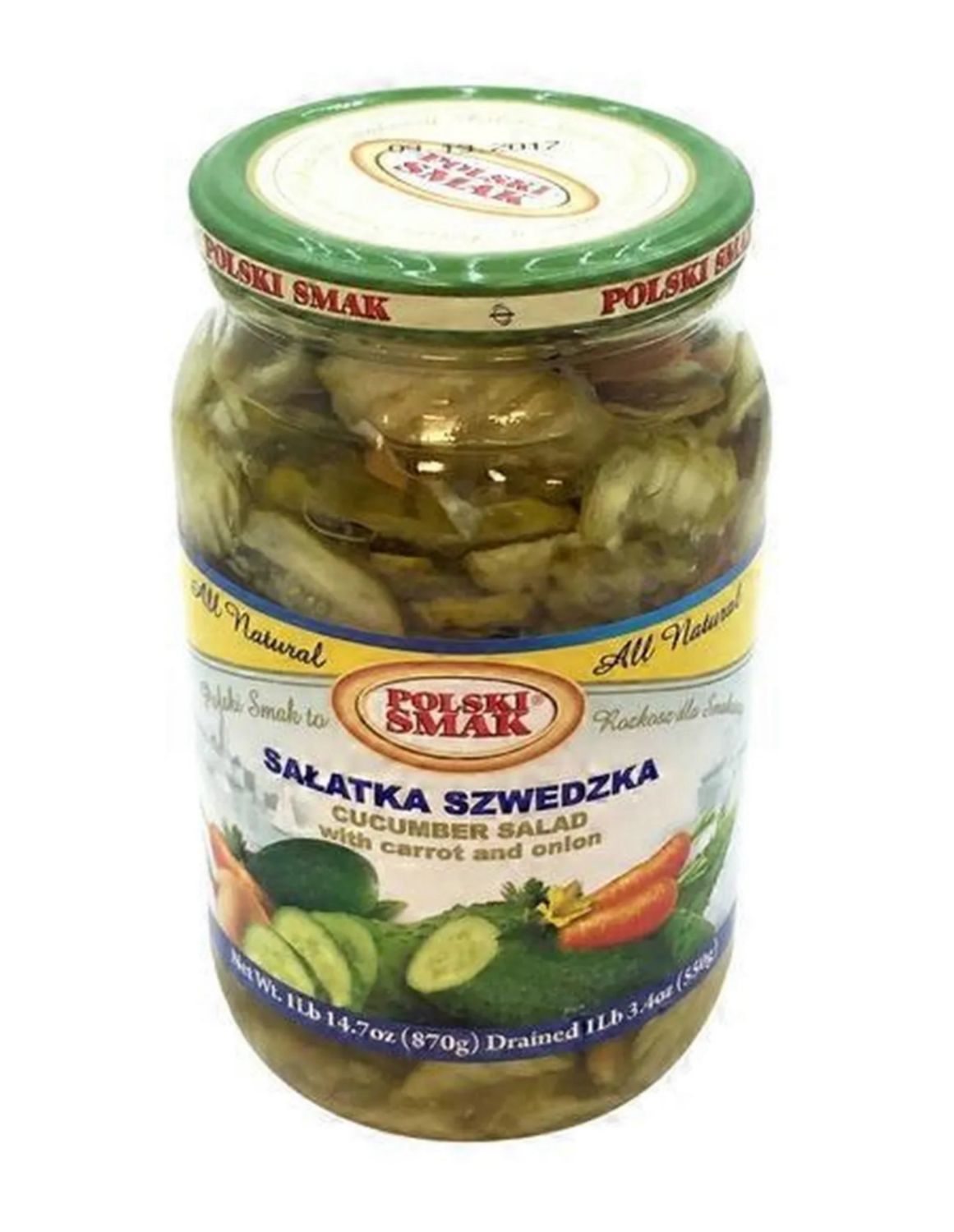 SZWEDZKA Cucumber Salad 870g &#39;&#39;POLSKI SMAK&#39;&#39;/ Salatka Szwedzka