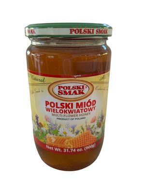 Polish Multi Flower Honey 900g. „POLSKI SMAK”/ Miod Wielokwiatowy