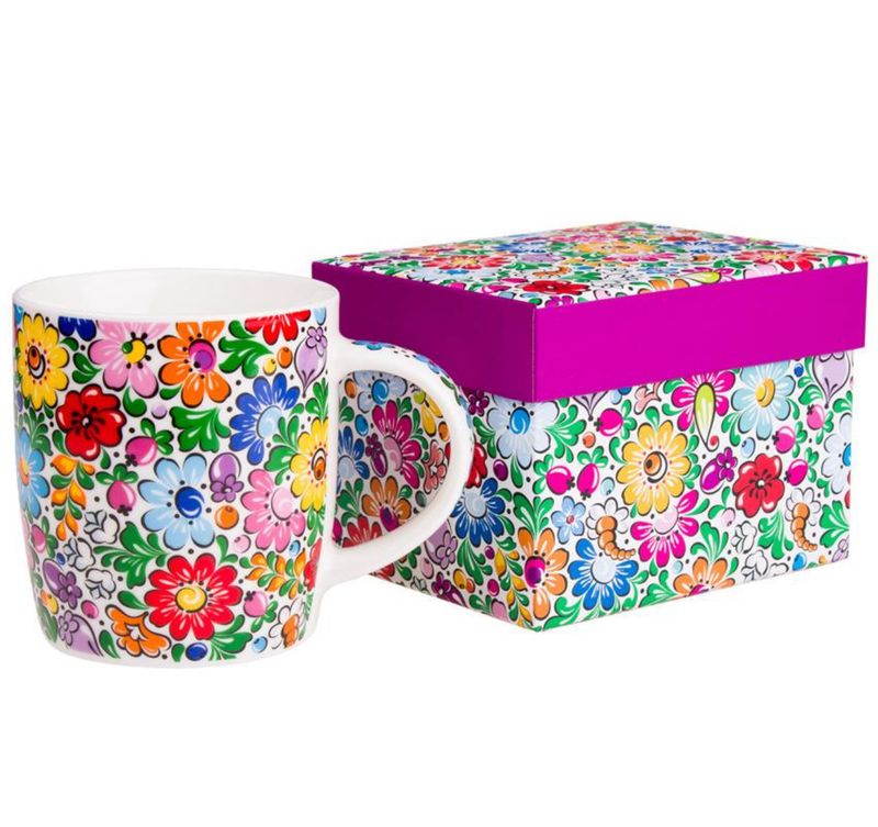 &#39;Hania&#39; mug in a decorative box 360 ml - Opole pattern