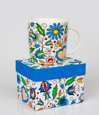 &#39;Hania&#39; mug in a decorative box 360 ml - Kashubian pattern