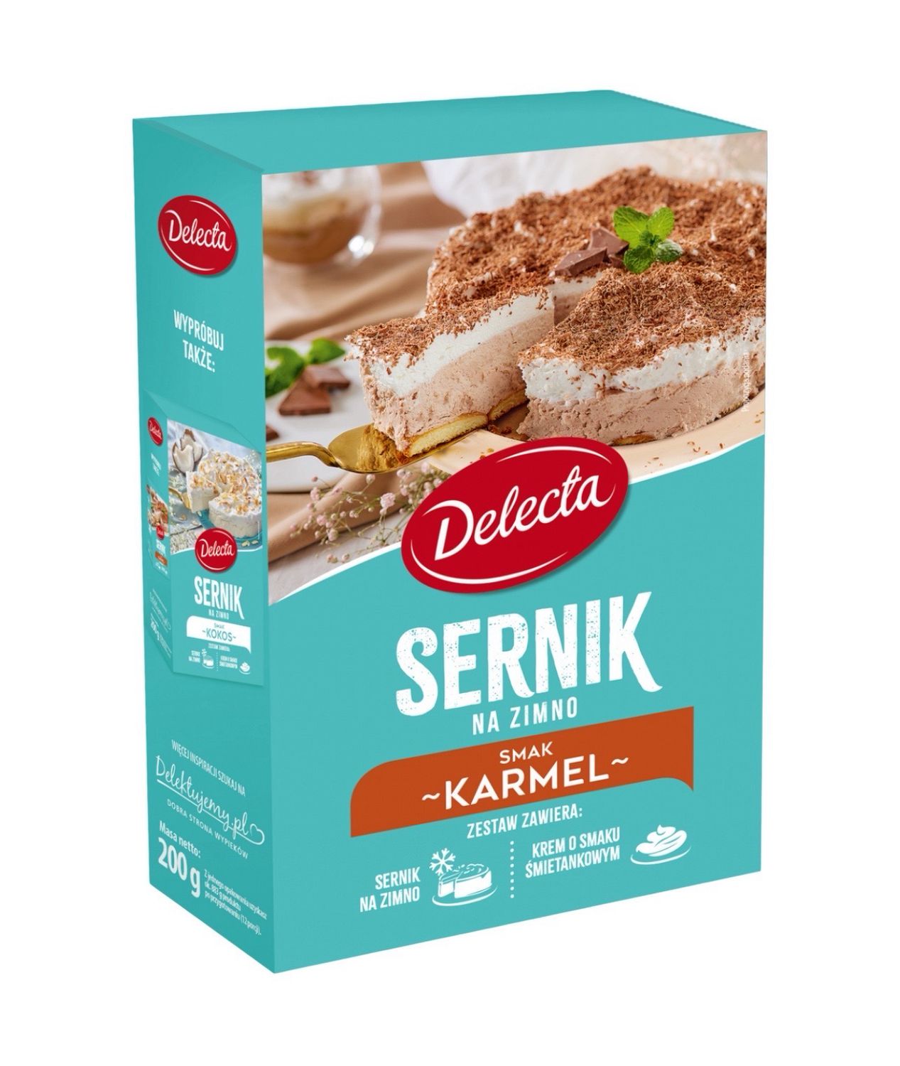 Sernik na Zimno Karmelowy 200g./ Powdered Cheesecake with Caramel flavor „Delecta”