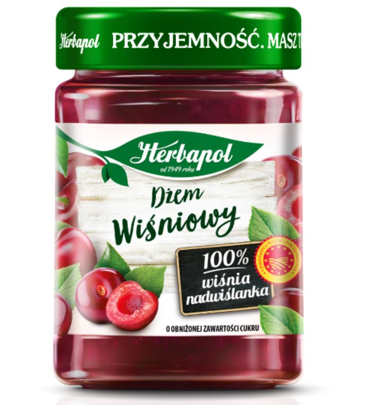 Cherry Jam 280g &#39;&#39;HERBAPOL&#39;&#39;