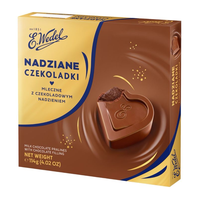 Milk Pralines with chocolate filling/ Pralinki z nadzieniem “Wedel” 114g.
