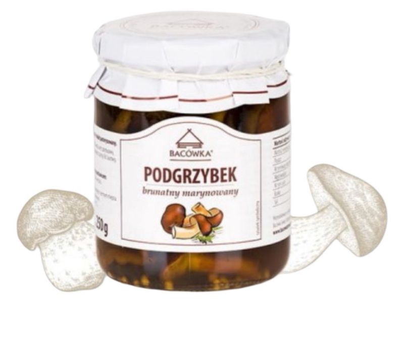 PODGRZYBEK Marynowany 250g &#39;&#39;BACOWKA&#39;&#39;/ Pickled bay bolete  mushroom