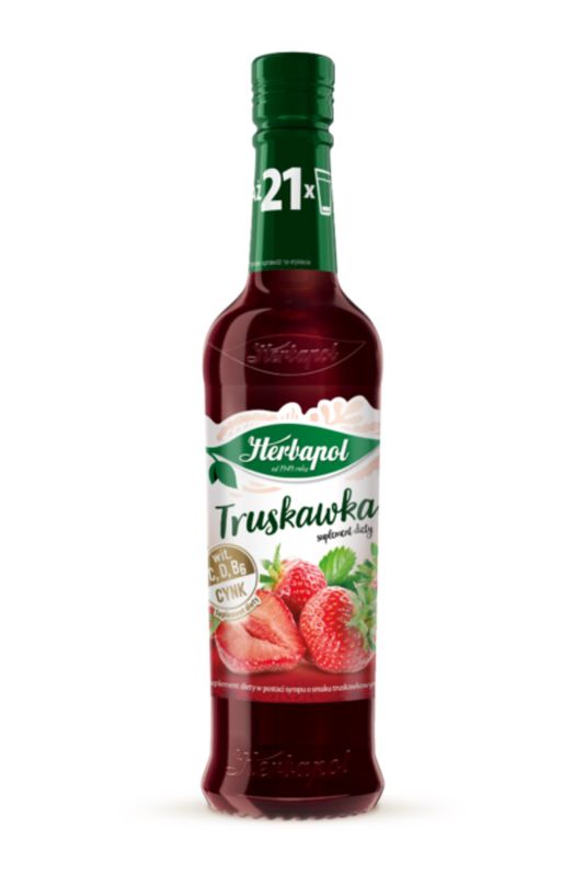 Truskawka Syrop/ Strawberry Syrup 420ml. „Herbapol”