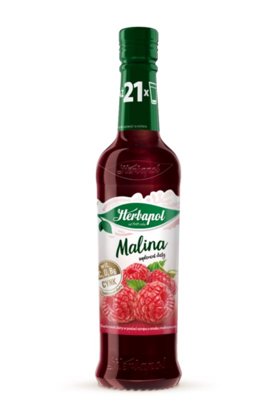Raspberry Syrup / Syrop Malinowy 420ml &#39;&#39;HERBAPOL&#39;&#39;