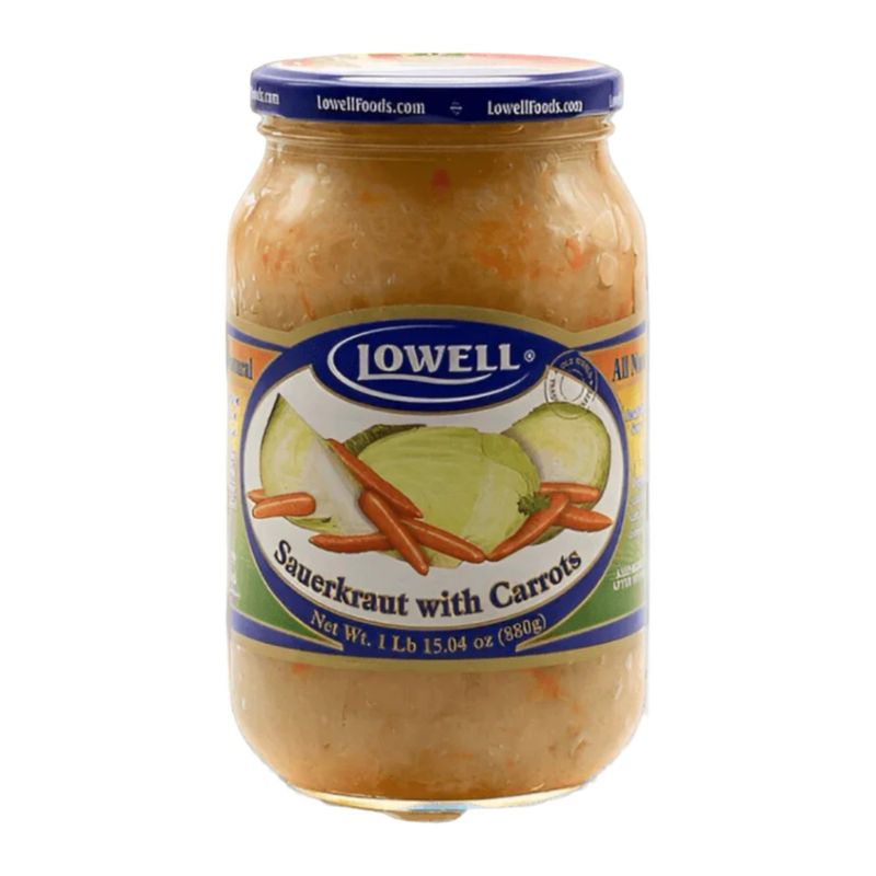 Sauerkraut with Carrots 880g “Lowell”/ Kapusta z marchwia