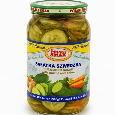 SZWEDZKA Cucumber Salad 870g &#39;&#39;POLSKI SMAK&#39;&#39;/ Salatka Szwedzka