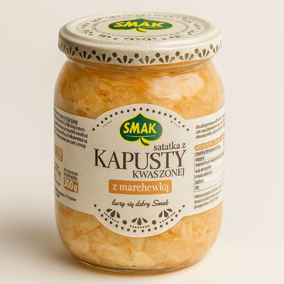 Sauerkraut With Carrots/ Kapusta Kwaszona z Marchwia “SMAK”300g.