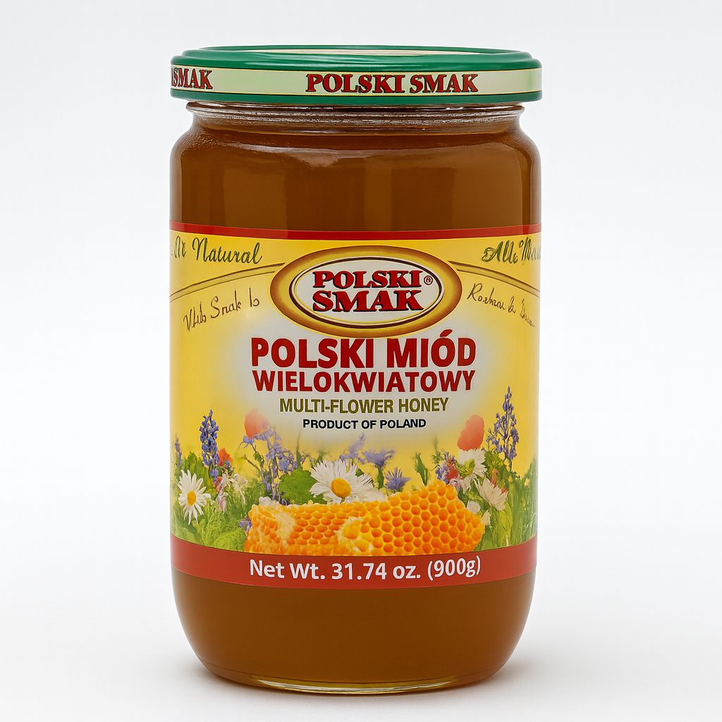 Polish Multi Flower Honey 900g. „POLSKI SMAK”/ Miod Wielokwiatowy