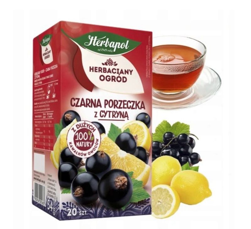 Czarna Porzeczka z Cytryna Tea 20 bags x 2.5g &quot;HERBAPOL&quot;/ Black Currant w/ Lemon