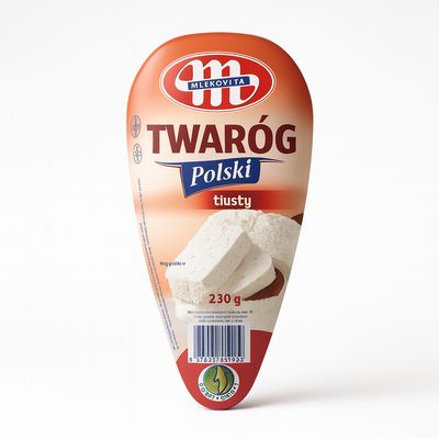 Full-Fat Farmer Cheese/ Twarog Tlusty 230g. “Mlekovita”