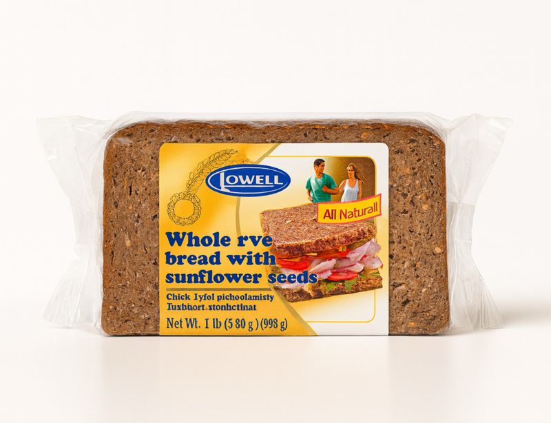 Whole Grain Rye Bread w/ Sunflower Seeds/ Chleb Pełnoziarnisty ze Slonecznikiem 500g.