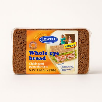 Whole Rye Bread 500g./ Chleb Pełnoziarnisty Razowy “Lowell”