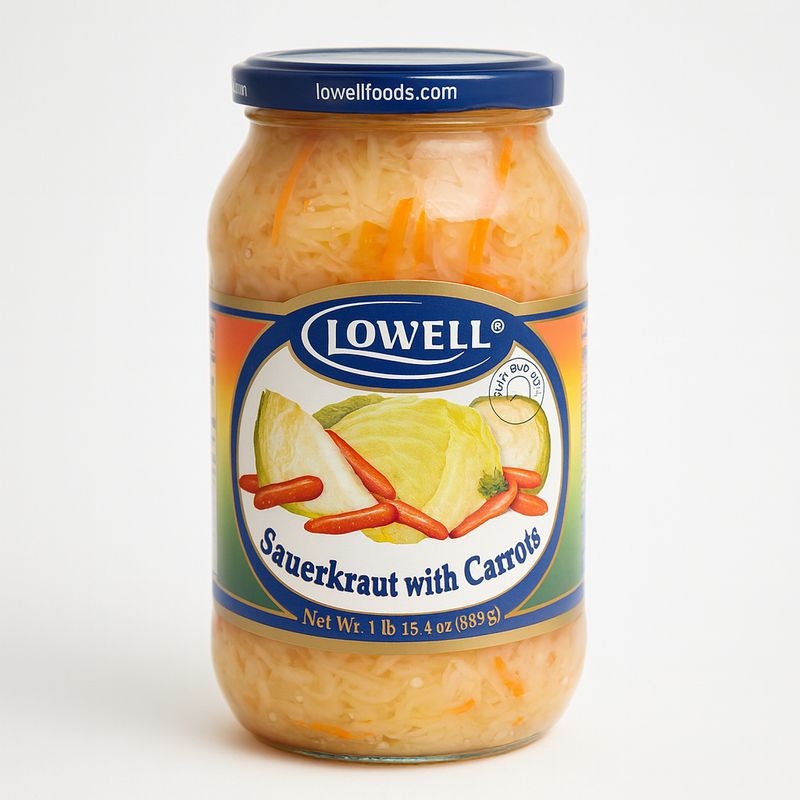 Sauerkraut with Carrots 880g “Lowell”/ Kapusta z marchwia
