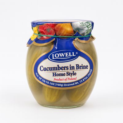 Cucumbers in Brine/ Ogórki kiszone 740g BECZULKA &#39;&#39;LOWELL FOODS&#39;&#39;