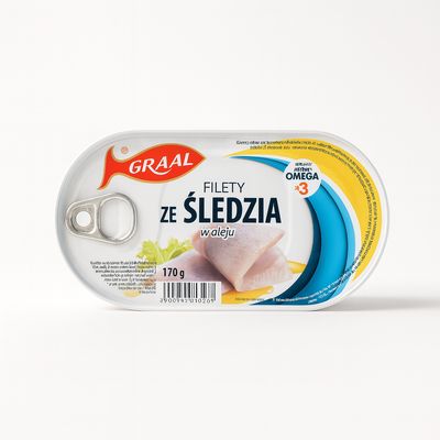 Herring Fillet in Oil/ Sledz w Oleju 170g “GRAAL”