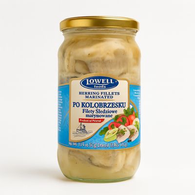 Herring Fillets/ 650g Sledzie Kolobrzeskie “Lowell”