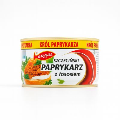Paprykarz Szczecinski z Lososiem/ Paprikash Fish Salad w/ Salmon 330g. “GRAAL”