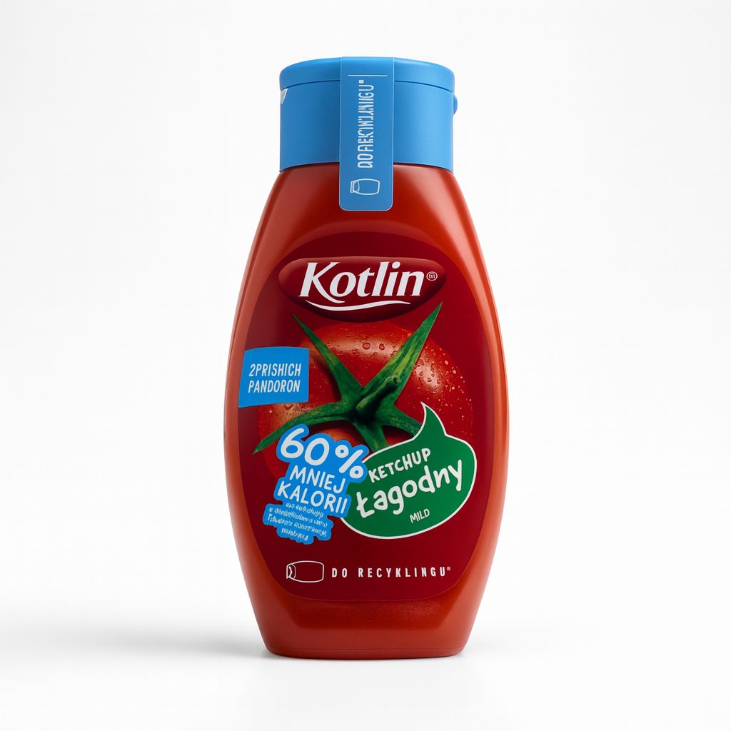 Mild Ketchup Low Sugar/ Ketchup Lagodny „Kotlin” 450g.