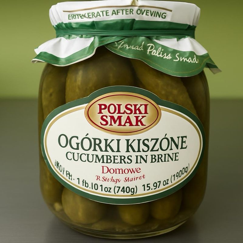 Cucumbers in Brine/ Ogórki kiszone 740g BECZULKA &#39;&#39;Polski Smak&#39;&#39;