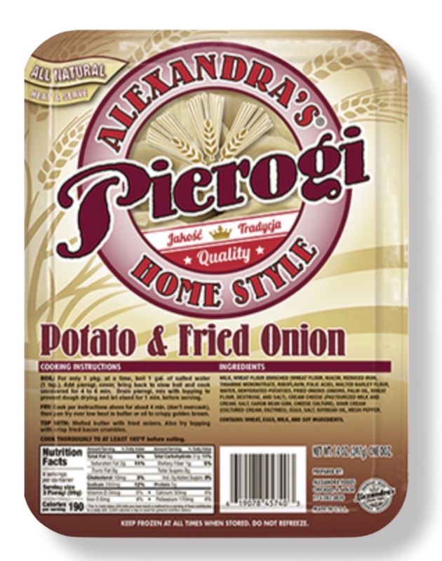 Potato &amp; Fried Onion Pierogi 12pcs.