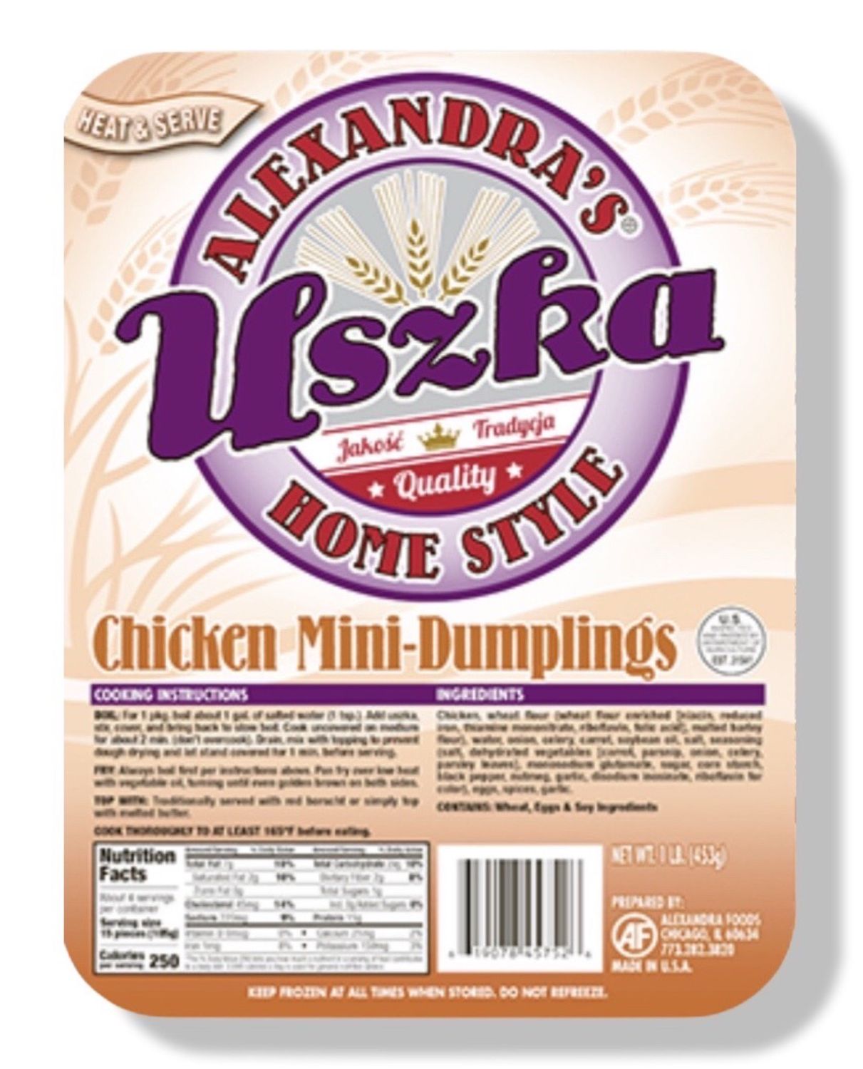 Chicken Mini Pierogi/ Uszka z Kurczakiem 30pcs.