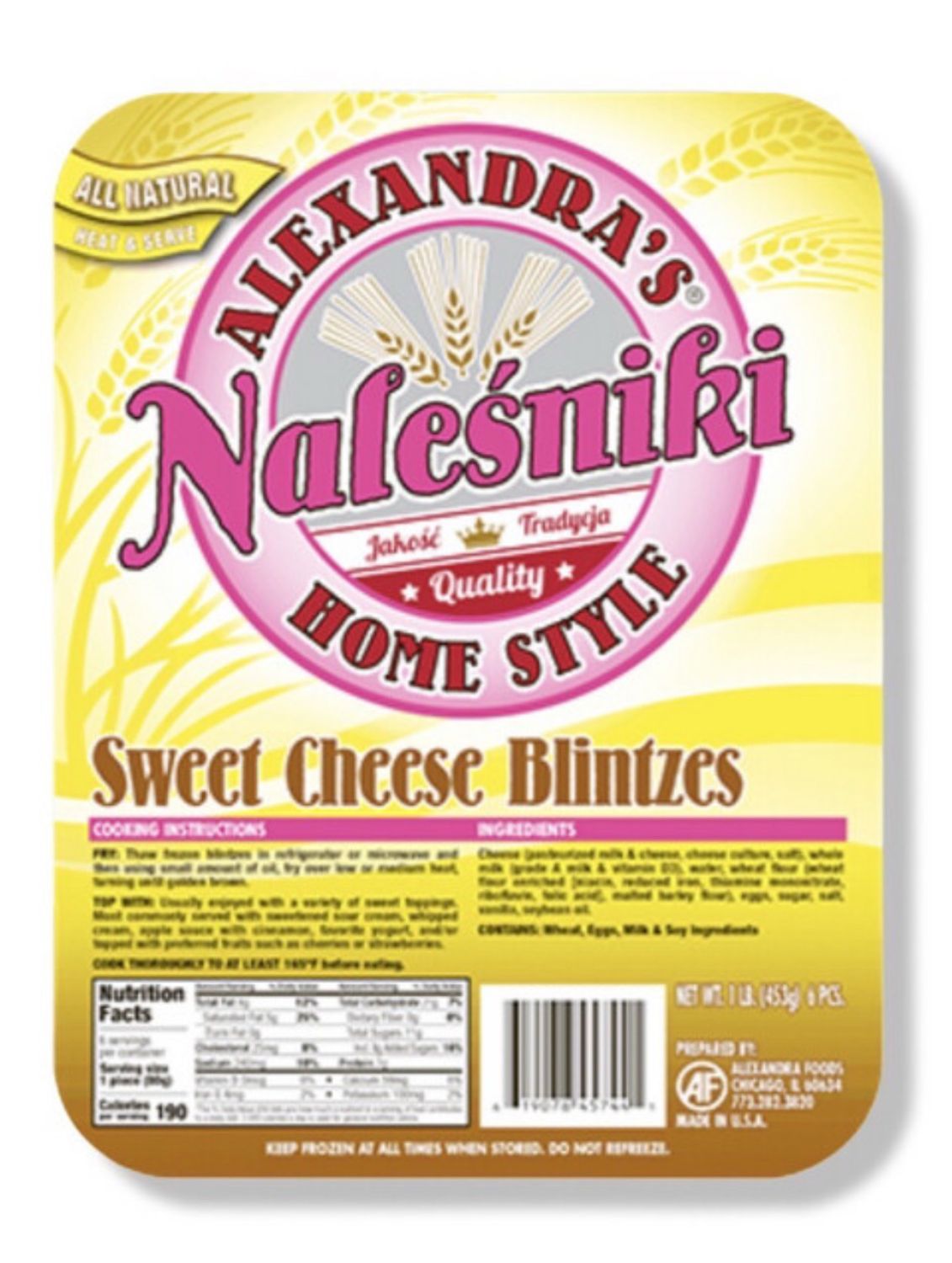 Sweet Cheese Blintzes/ Nalesniki z Twarogiem 6pcs.